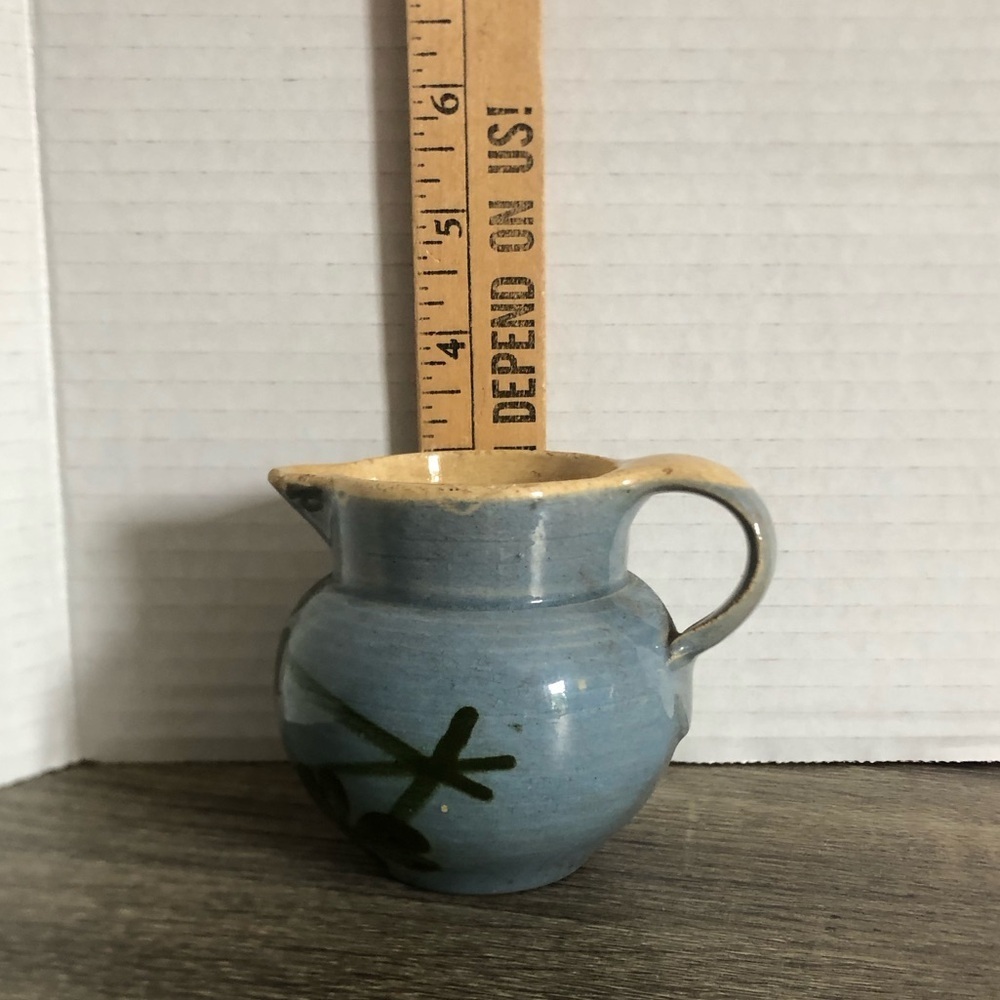 Antique Handcrafted Ceramic Pitcher - Picture 8 of 9